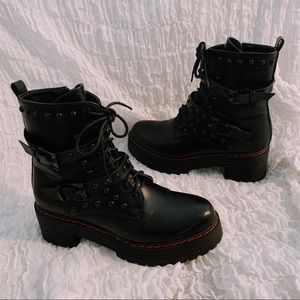 Low Heeled Combat Boot